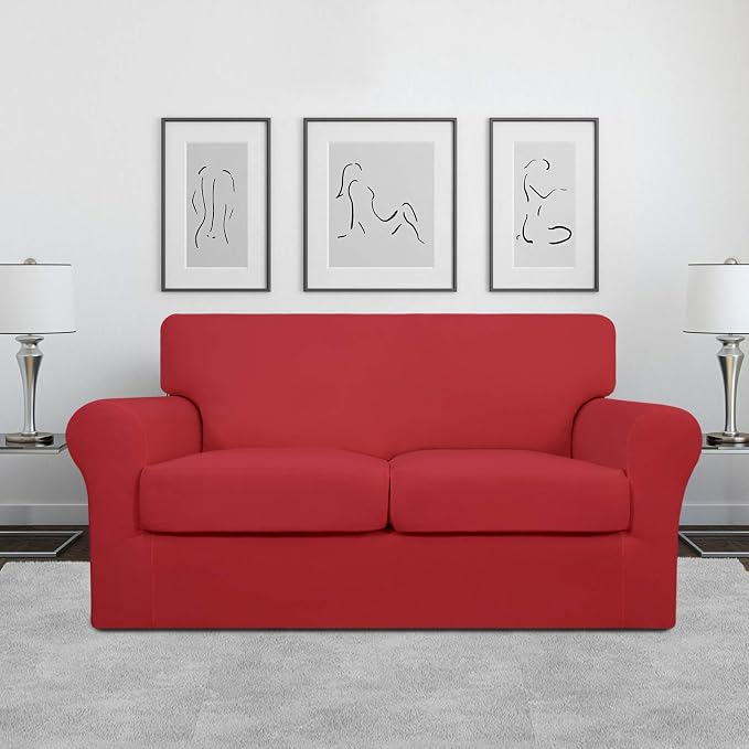 Easy-Going 3 Pieces Stretch Soft Couch Cover - Image 2
