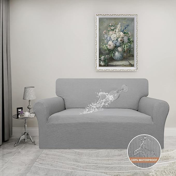 Easy-Going 100% Waterproof Oversized Loveseat Couch Cover, Dual Waterproof Sofa - Image 2