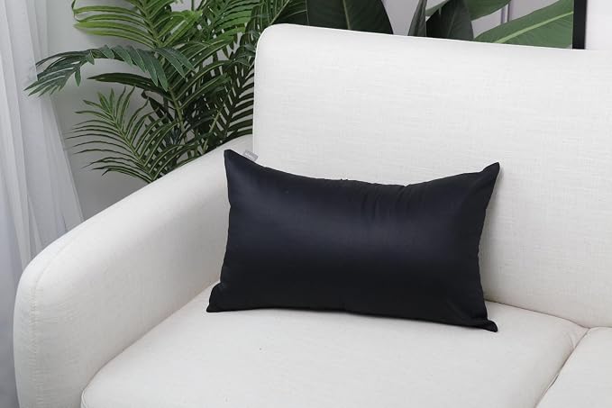 Thmyo 4-Pack 100% Cotton Lumbar Comfortable Solid Decorative Throw Pillow Case - Image 6