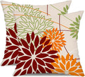DFXSZ Red Orange Fall Pillow Cover 20X20 Inch Set of 2 Outdoor Waterproof by DFXSZ