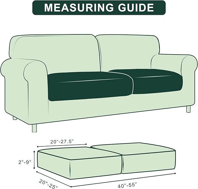 Hokway Stretch Couch Cushion Slipcovers Reversible Cushion Replacement - Image 3
