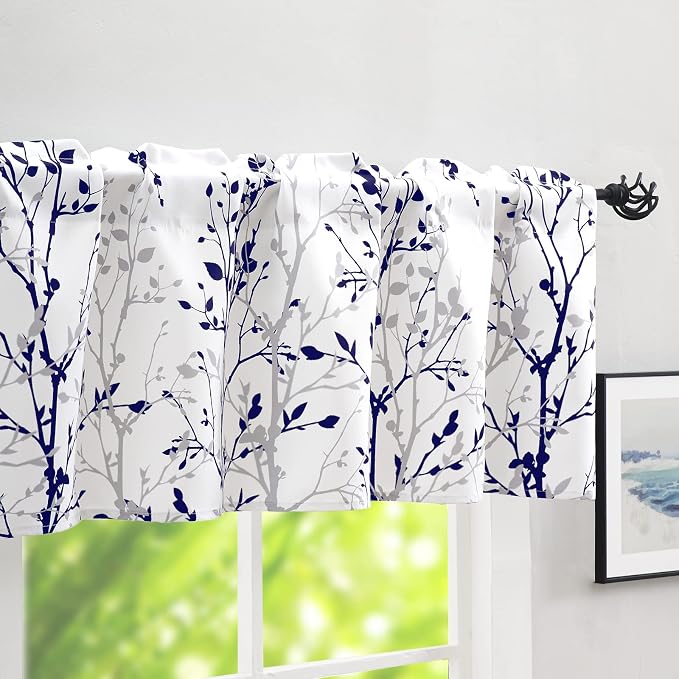Luvyohmee Tree Branch Printed Curtain Valance, 18 inches Long Window Treatment - Image 3