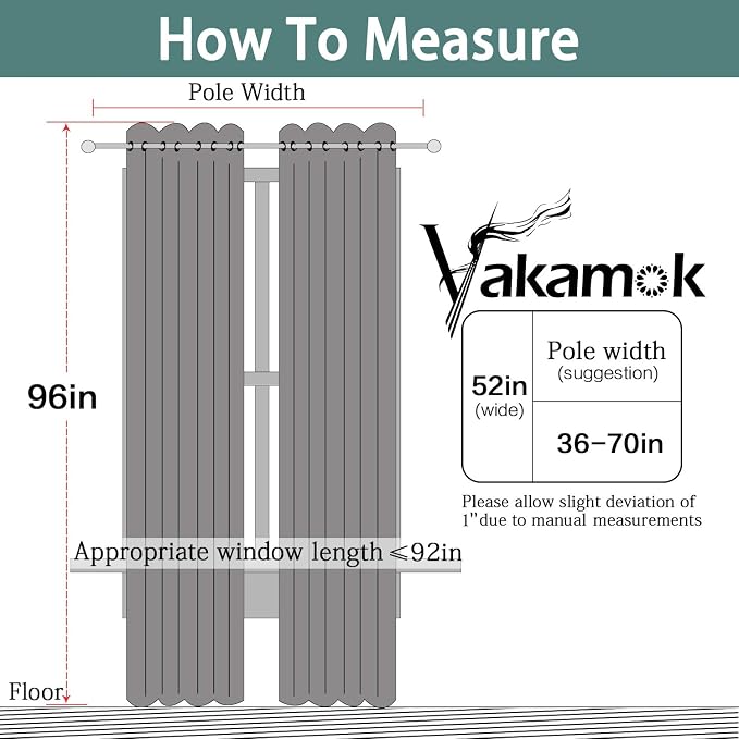 Yakamok Blackout Room Darkening Insulated Grommet Panels Window Curtains - Image 7