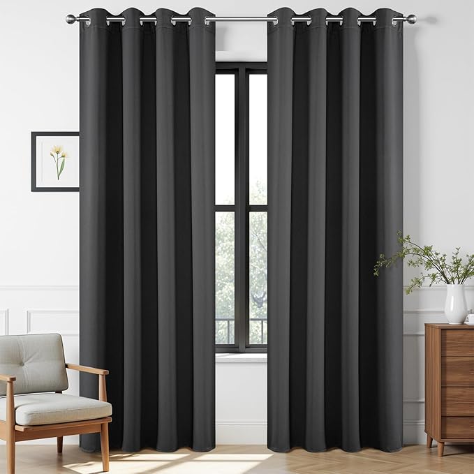 Joydeco Blackout Curtains 72 Inch Length, Thermal Insulated Long Curtains & by JOYDECO