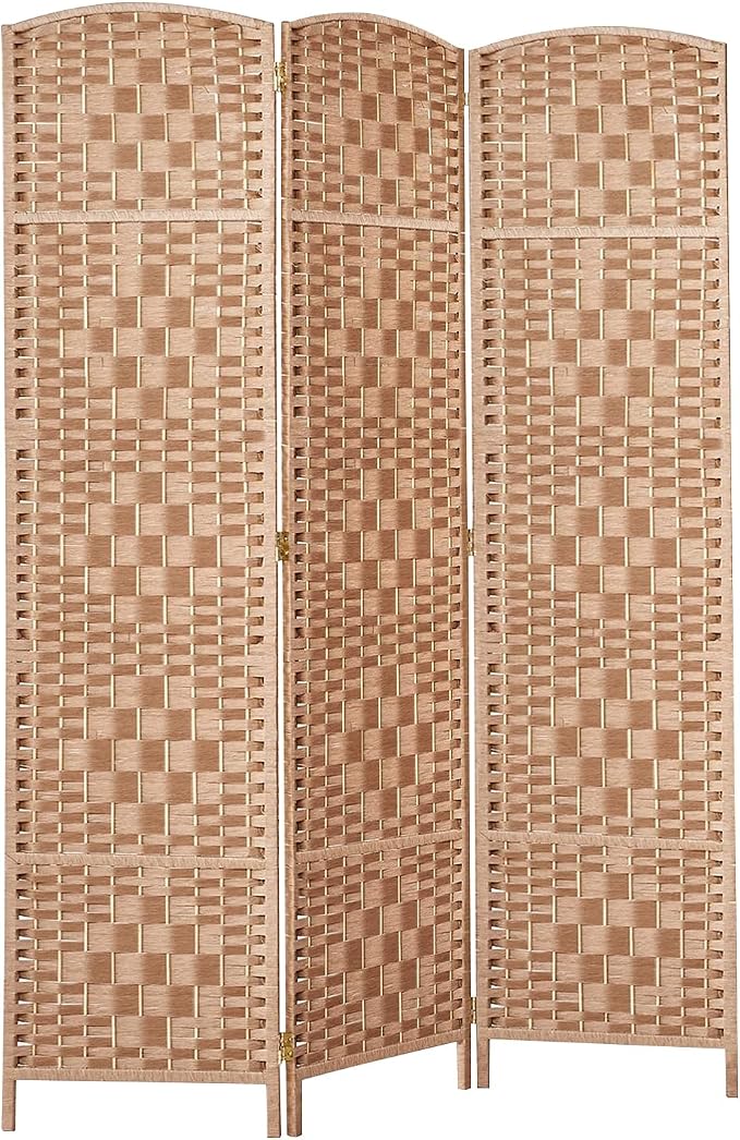 Rose Home Fashion Room Divider 5.6 ft.Tall-15.7" Wide Weave Fiber 3 Panels Room by RoseHomeFashion