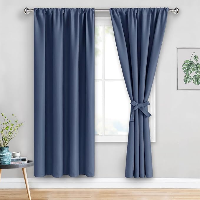 JIUZHEN Blackout Curtains for Bedroom– Thermal Insulated, Noise Reducing Room by JIUZHEN