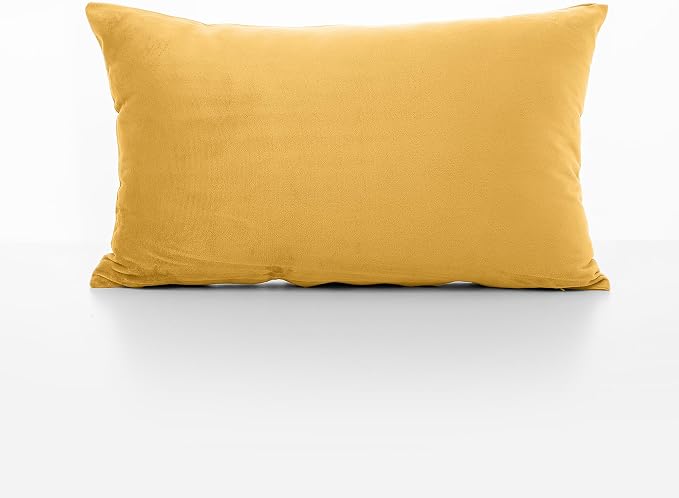 NiNi ALL Decorative Throw Pillow Covers Velvet 12x20 Inch Pack of 2 Yellow - Image 7