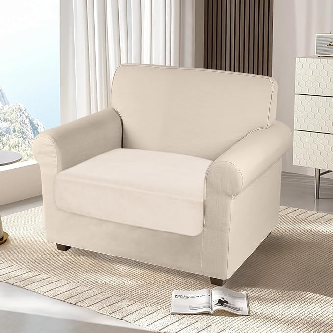NAISI Couch Cushion Covers 1 Piece Velvet Stretch Sofa Seat Covers or Backrest - Image 2