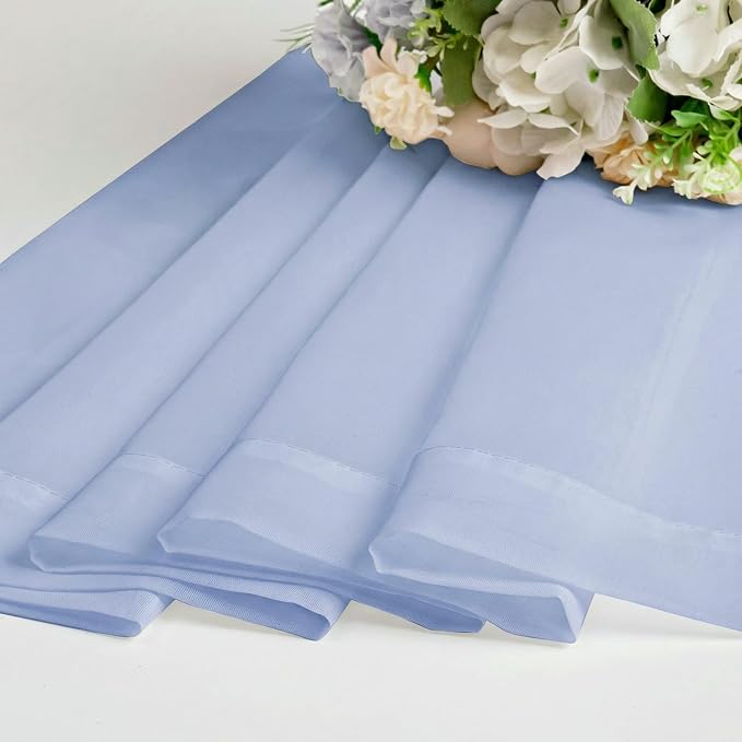 OWENIE Sheer Curtains 90 inches Long 2 Panels Set - Image 7