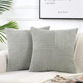 Fancy Homi 2 Packs Grey Decorative Throw Pillow Covers 20x20 Inch by Fancy+Homi
