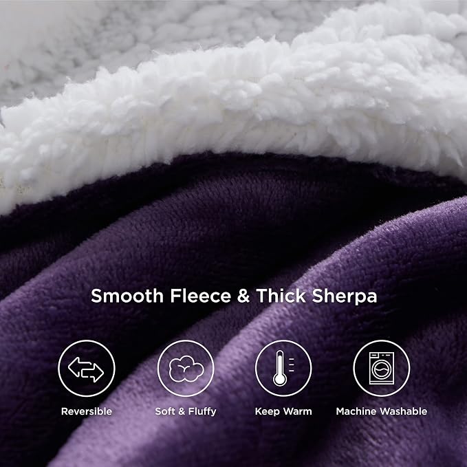 Bedsure GentleSoft Sherpa Fleece Twin Size Blanket - Image 8