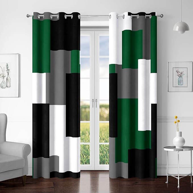 Tyrot Green 100% Blackout Curtains by TyrotHomeDecor