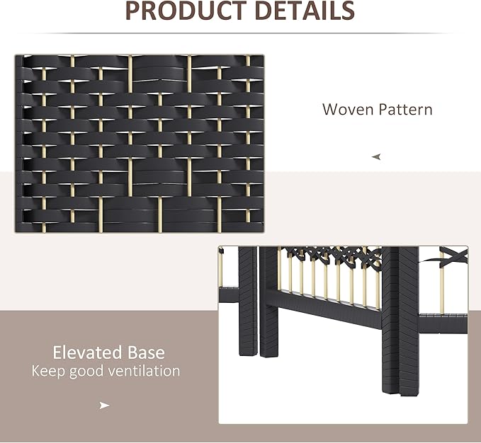 HOMCOM 6 Panel Room Divider, Folding Privacy Screen, 5.6' Room Separator - Image 5