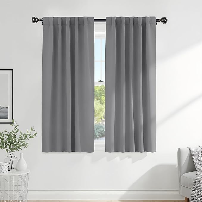 PONY DANCE Blackout Window Curtains Set - 42 W x 72 Inches L by PONYDANCE