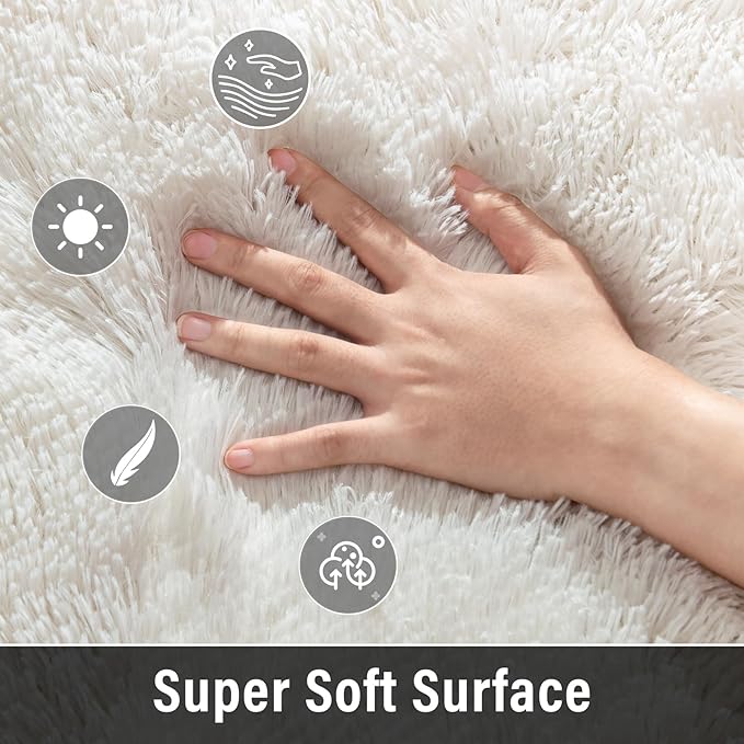 Merelax Soft Modern Indoor Large Shaggy Rug - Image 5