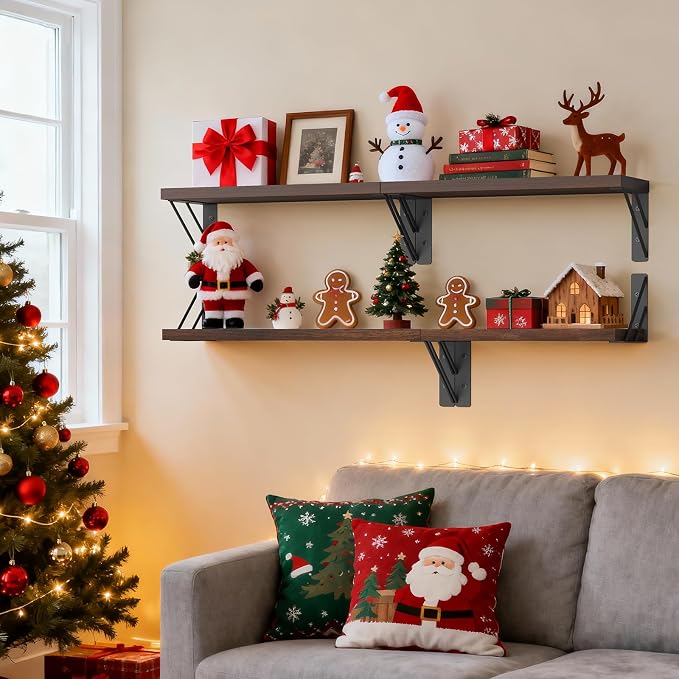 BAYKA Wall Shelves for Bedroom Decor, Floating Shelves for Wall, Display - Image 5