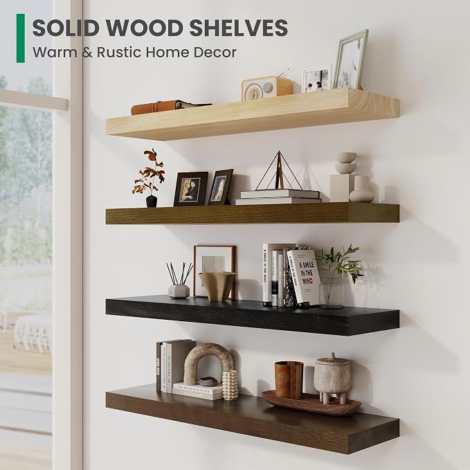 Marsmiles Solid Wood Floating Shelves - Image 6