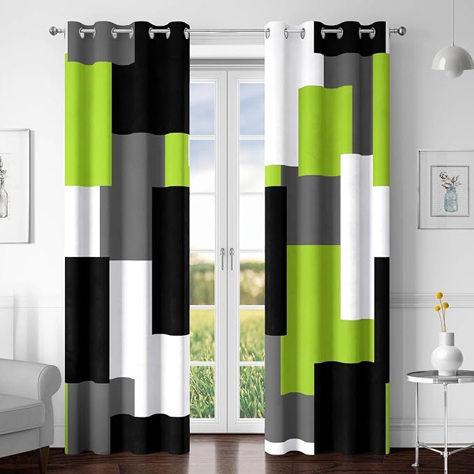 Tyrot Lime Green 100% Blackout Curtains by TyrotHomeDecor