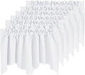 NICETOWN 6 Panels Pure White Bathroom Window Valances, Thermal Insualted Rod by NICETOWN
