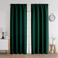 Chyhomenyc Christmas Hunter Green Curtains 84 Inch Length 2 Panels Set by Chyhomenyc