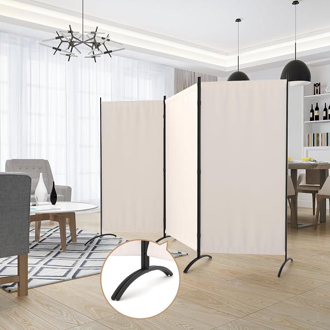 3 Panel Room Divider 6 Ft Folding Screen Room Dividers - Image 8