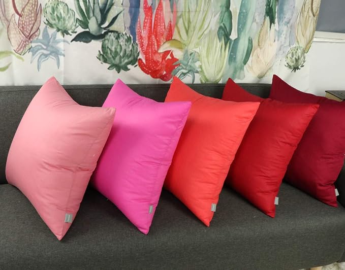 Thmyo 4-Pack 100% Cotton Comfortable Solid Decorative Throw Pillow Case - Image 4