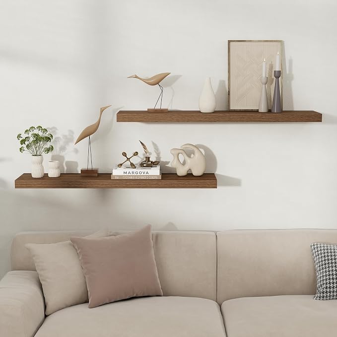 Fun Memories Rustic Wood Floating Shelves - Image 2