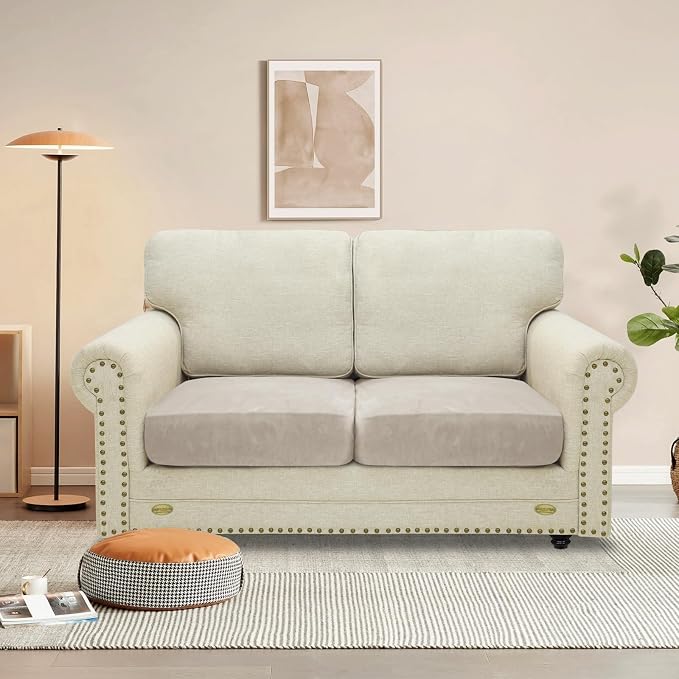MAXIJIN Velvet Stretch Cushion Covers Couch Cushion Slipcovers Loveseat Sofa - Image 2