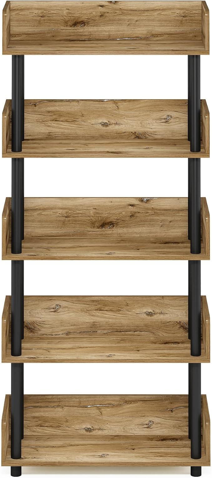 Furinno TURN-N-TUBE 4-Tier Display Shelf, Storage Shelves, Book Shelf, Open - Image 6