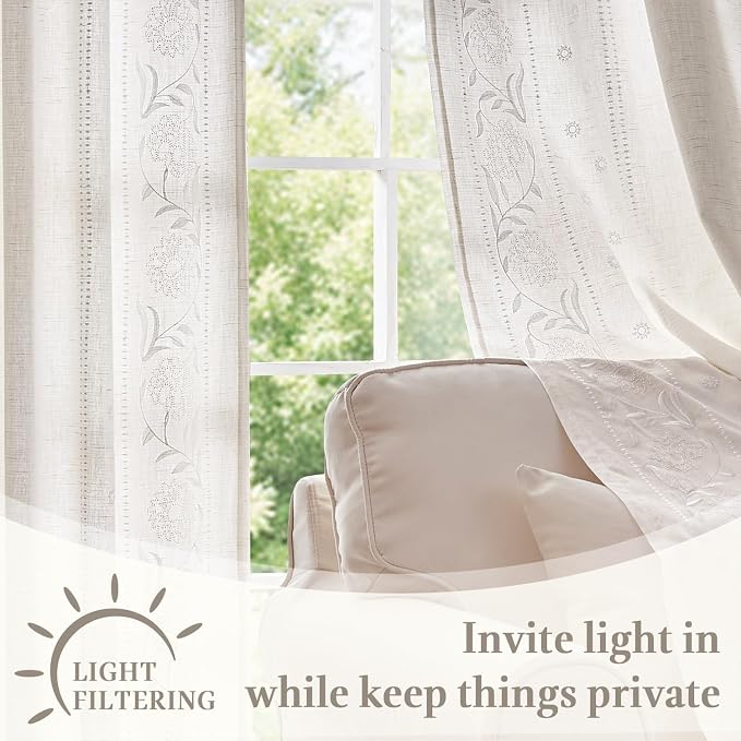 jinchan Winslow Lined Linen Curtains - Image 4