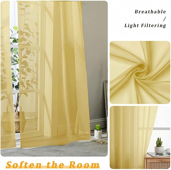 Gwine Sheer Curtains 96 Inches Long - Image 5