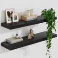 Solid Wood Floating Shelves For Wall, 24”W x 9”D x 1.56”H Large Wall Shelves by Marsmiles