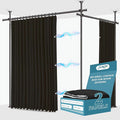 Jilron No-Drill Room Divider Curtains Set: Includes 106" W x 84" L Black by JILRON