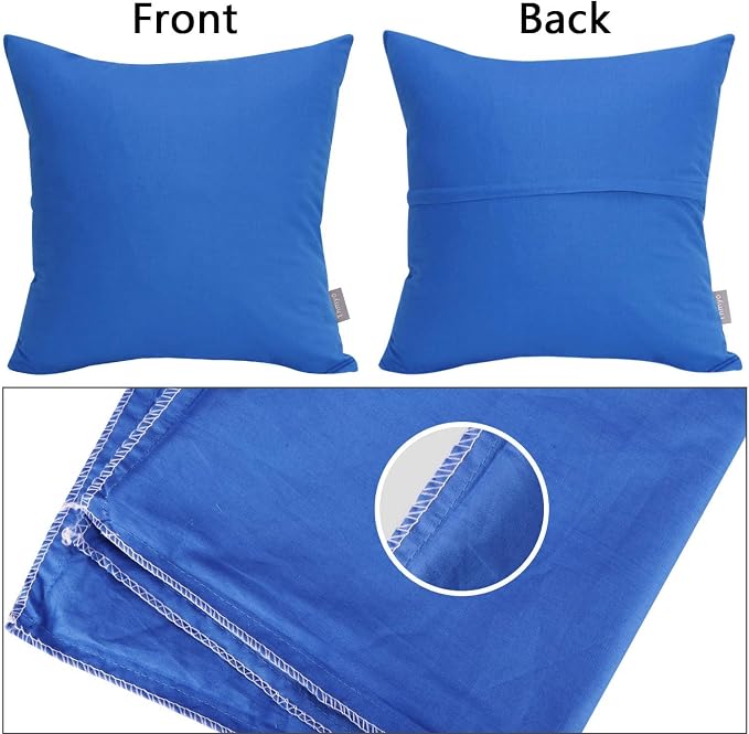 4-Pack 100% Cotton Comfortable Solid Decorative Throw Pillow Case, Thmyo Square - Image 7