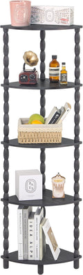 MaxSmeo Corner Shelf, 5-Tier Corner Bookshelf, Stylish Corner Storage Display by MaxSmeo