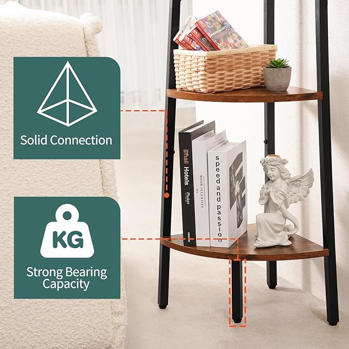 Yoobure 4-Tier Corner Bookshelf - Image 5