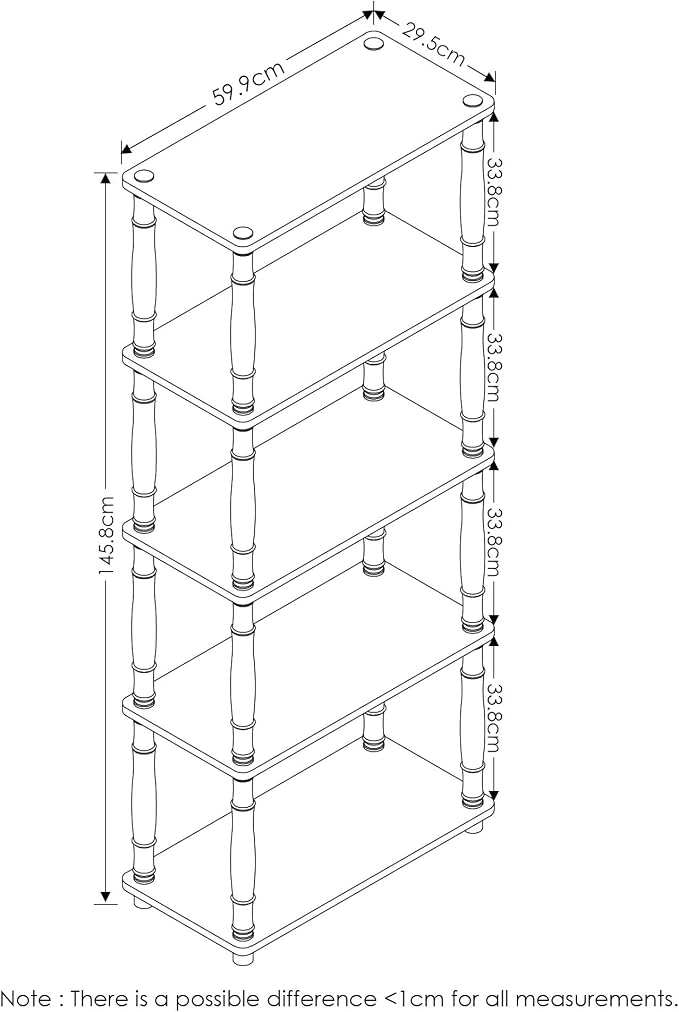 Furinno Turn-N-Tube 5-Tier Multipurpose Shelf / Display Rack / Storage Shelf / - Image 2