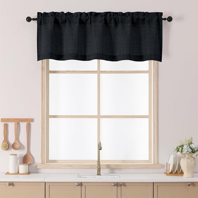 Chyhomenyc Black Valance for Windows by Chyhomenyc