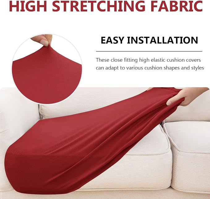 hyha Waterproof Couch Cushion Covers, Stretch Sofa Couch Seat Slipcover - Image 5