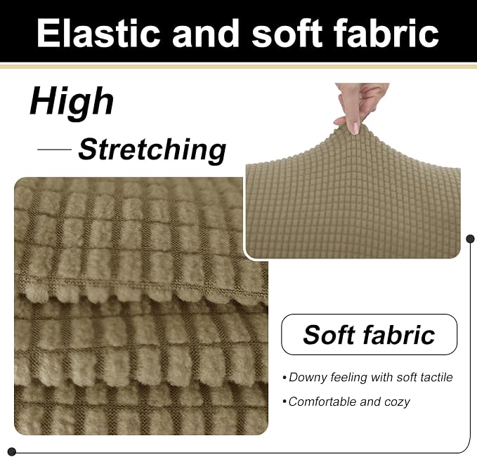 U-NICE HOME 2 Pieces Chair Covers Stretch Couch Cover Sofa Cover Washable Chair - Image 6