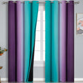 Estelar Textiler Teal and Purple Blackout Curtains by ESTELARTEXTILER