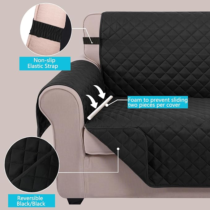U-NICE HOME Recliner Chair Covers Reversible Chair Cover Pet Covers - Image 3