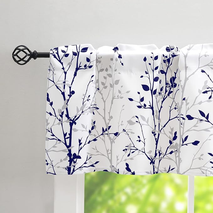 Luvyohmee Tree Branch Printed Curtain Valance, 18 inches Long Window Treatment - Image 2