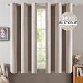 MIULEE Linen Blackout Curtains and Drapes 100% Room Darkening Thermal Insulated by MIULEE