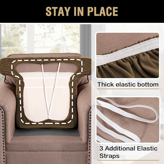 H.VERSAILTEX Stretch Velvet T Cushion Chair Covers - Image 7