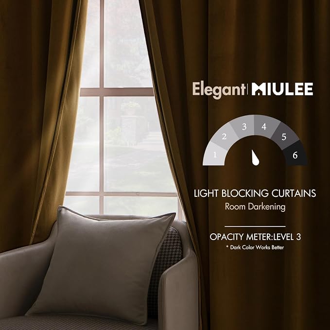 MIULEE Velvet Curtains 90 inches - Image 5