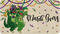 Mardi Gras Door Mat, Entryway Front Porch Welcome Mat by Xsinufn