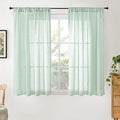 BGment Light Green Linen Semi Sheer Curtains 45 Inch Length by BGment