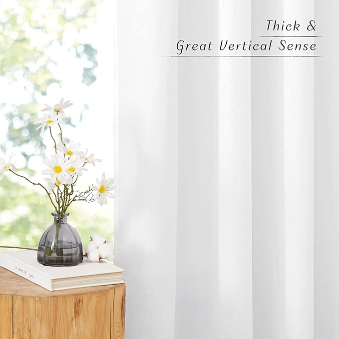 NICETOWN Linen Curtains 96 inches Long - Image 3