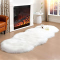 Faux Fur Rug Runner 2x6 ft White by CKLZSAY